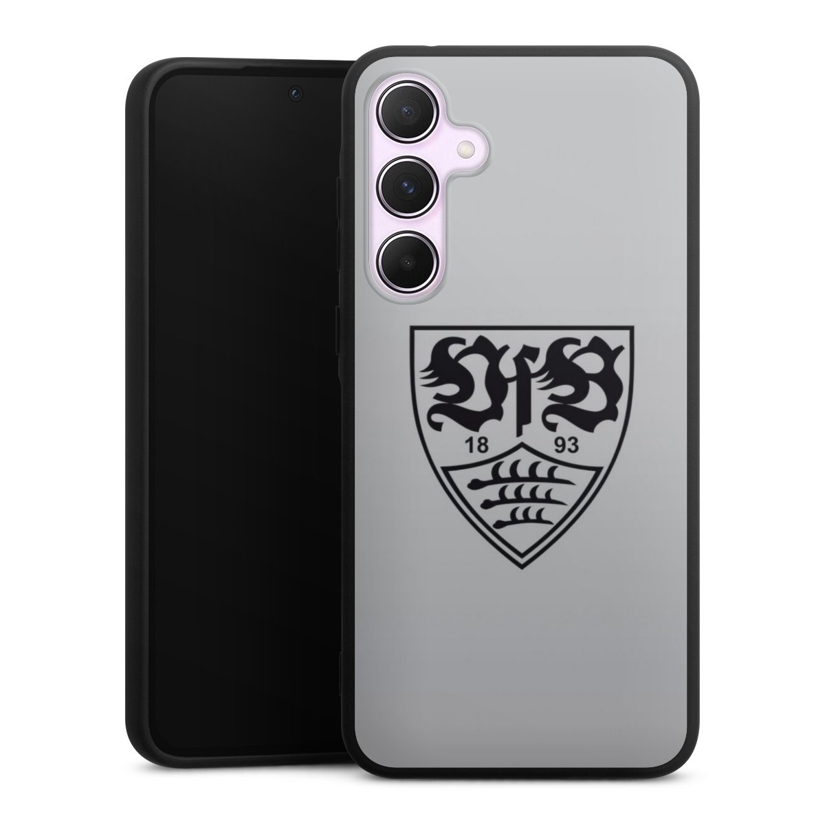 Galaxy A55 5G Handy Premium Silikon Hülle Handyhülle schwarz Case Logo Vfb Stuttgart Official Licensed Product Silikon Premium Case