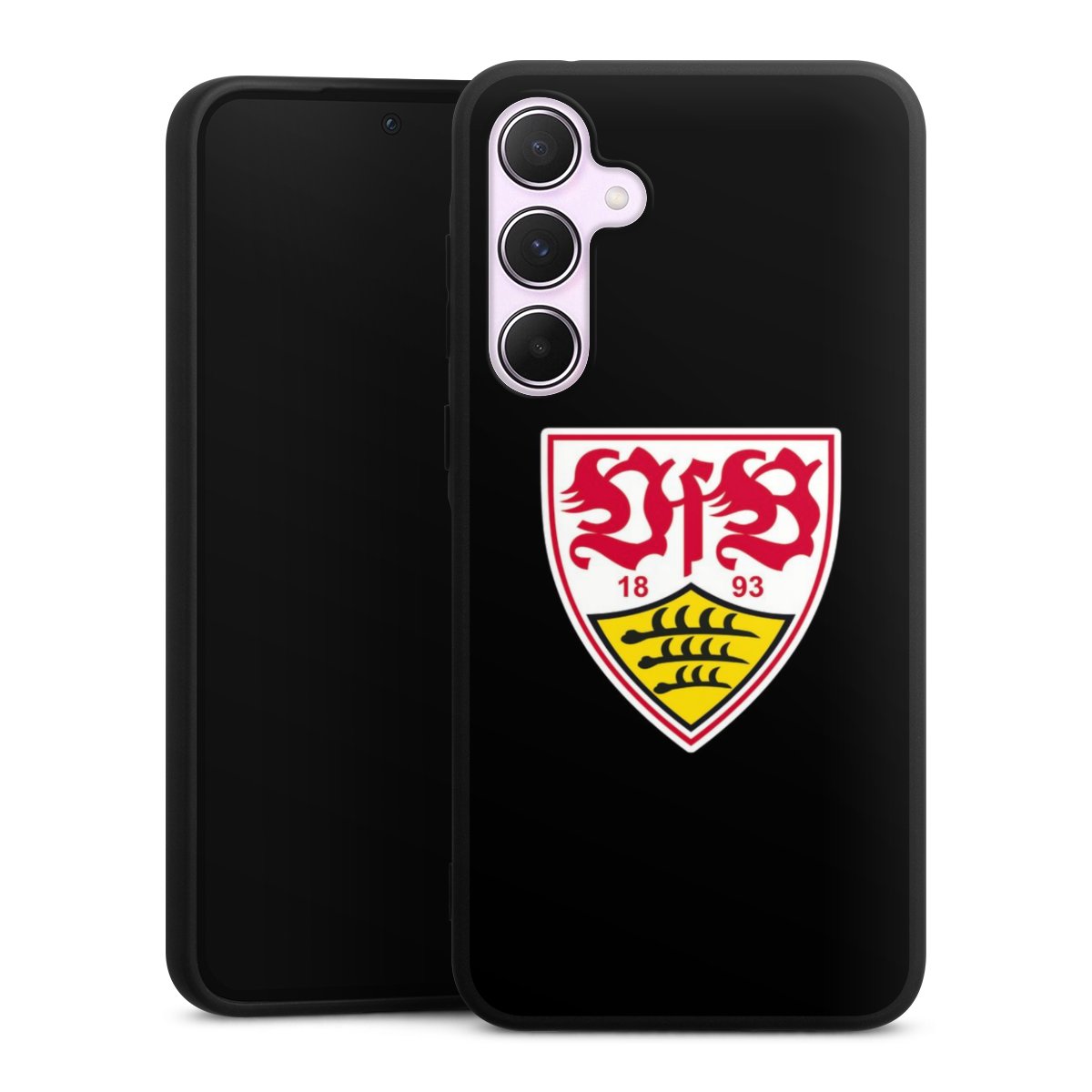 Galaxy A55 5G Handy Premium Silikon Hülle Handyhülle schwarz Case Vfb Stuttgart Official Licensed Product Coat Of Arms Silikon Premium Case