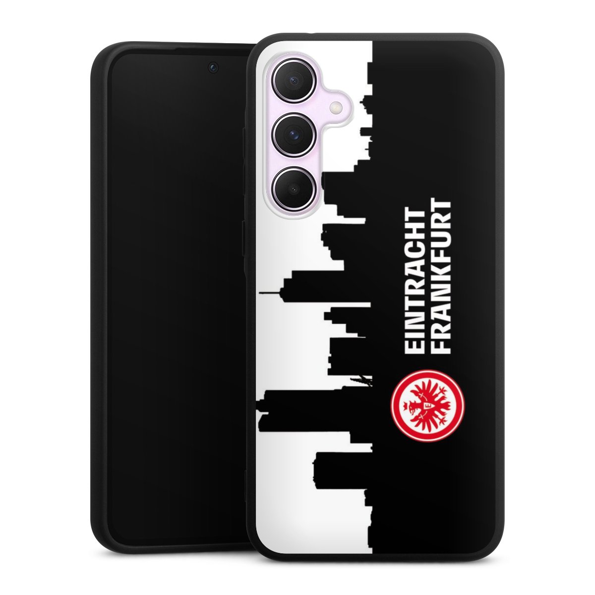 Galaxy A55 5G Handy Premium Silikon Hülle Handyhülle schwarz Case Sge Eintracht Frankfurt Official Licensed Product Silikon Premium Case