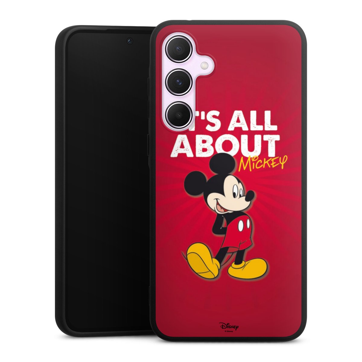 Galaxy A55 5G Handy Premium Silikon Hülle Handyhülle schwarz Case Mouse Disney Official Licensed Product Silikon Premium Case