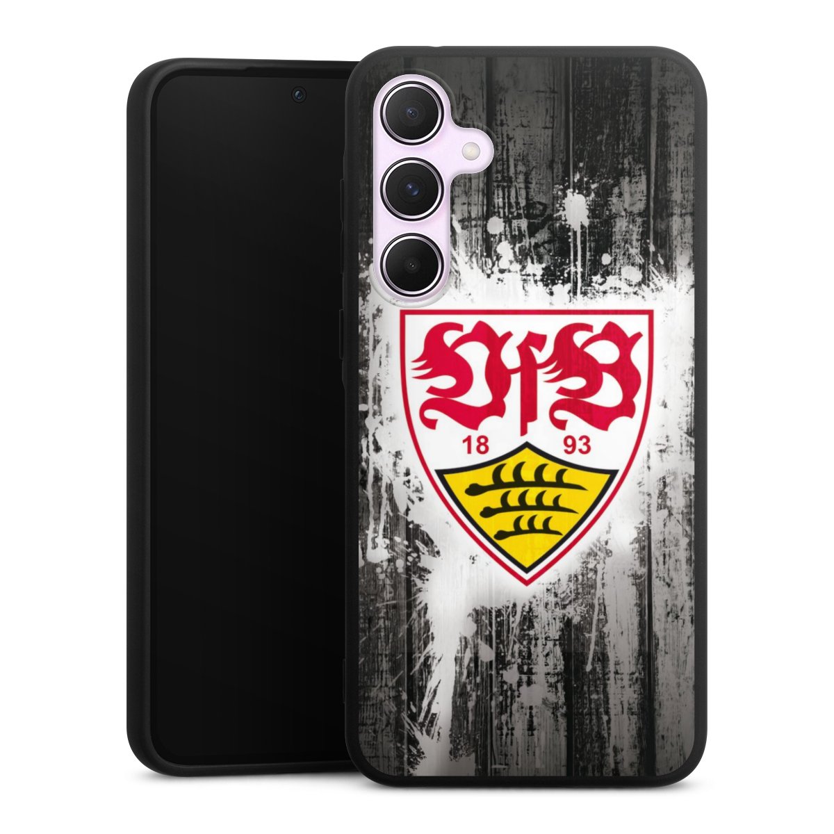 Galaxy A55 5G Handy Premium Silikon Hülle Handyhülle schwarz Case Vfb Stuttgart Official Licensed Product Silikon Premium Case