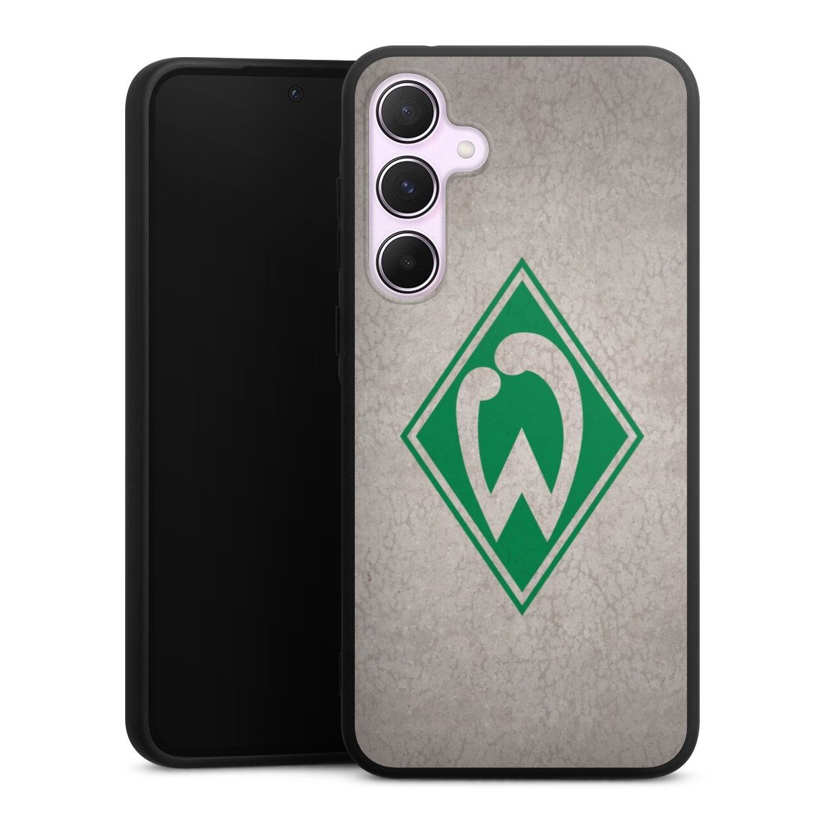 Galaxy A55 5G Handy Premium Silikon Hülle Handyhülle schwarz Case Sv Werder Bremen Concrete Official Licensed Product Silikon Premium Case