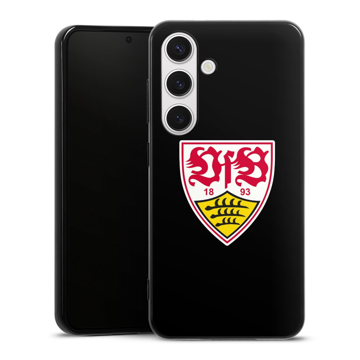 Galaxy S24 Handy Silikon Hülle Case schwarz Handyhülle Vfb Stuttgart Official Licensed Product Coat Of Arms