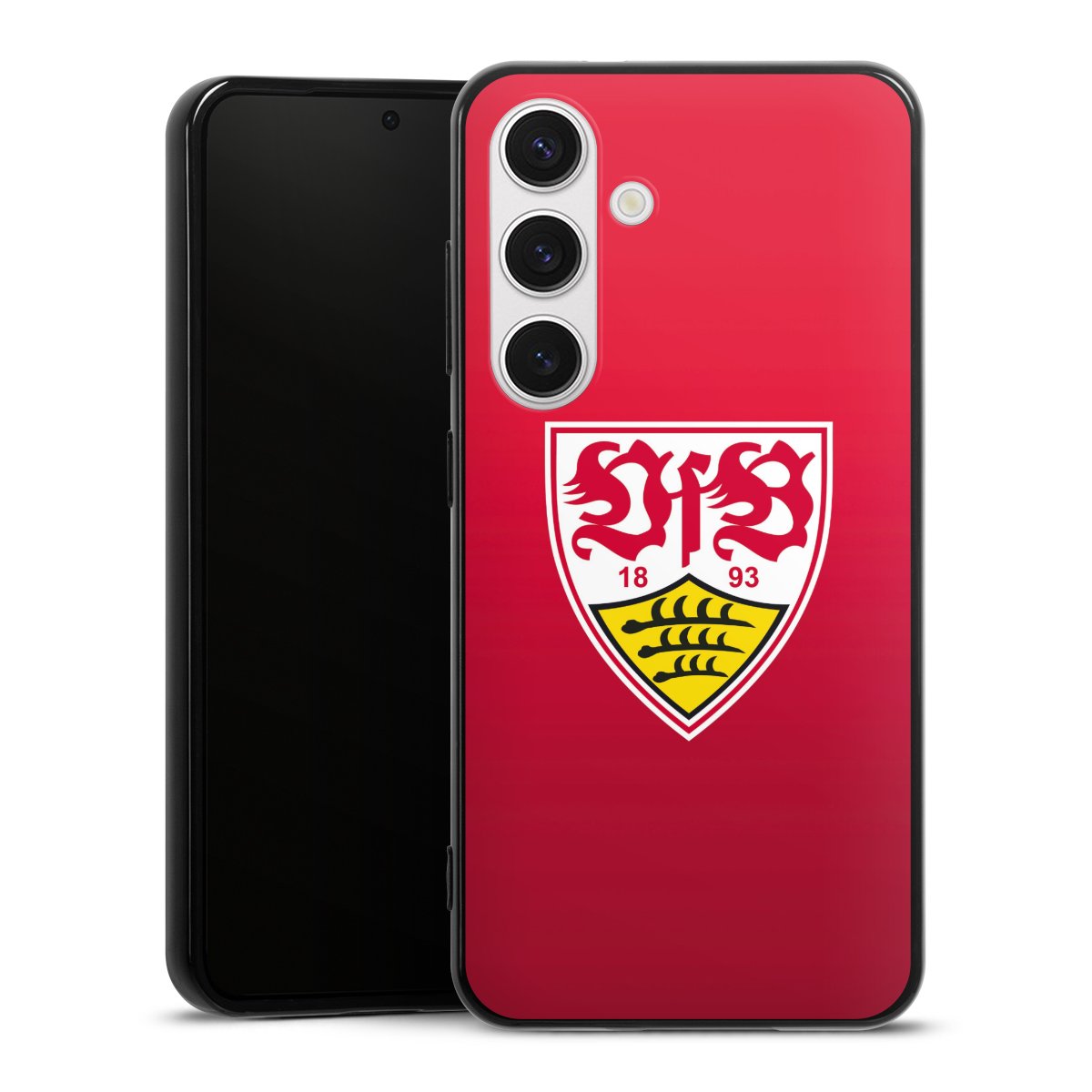 Galaxy S24 Handy Silikon Hülle Case schwarz Handyhülle Official Licensed Product Vfb Stuttgart