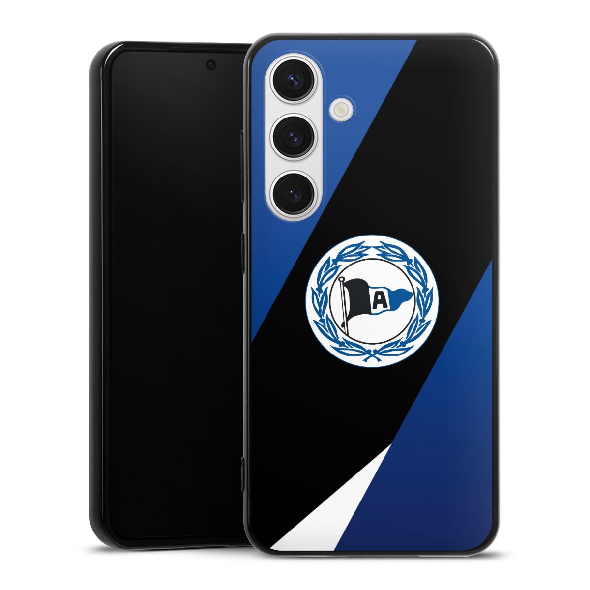 Galaxy S24 Handy Silikon Hülle Case schwarz Handyhülle Official Licensed Product Arminia Bielefeld Dsc