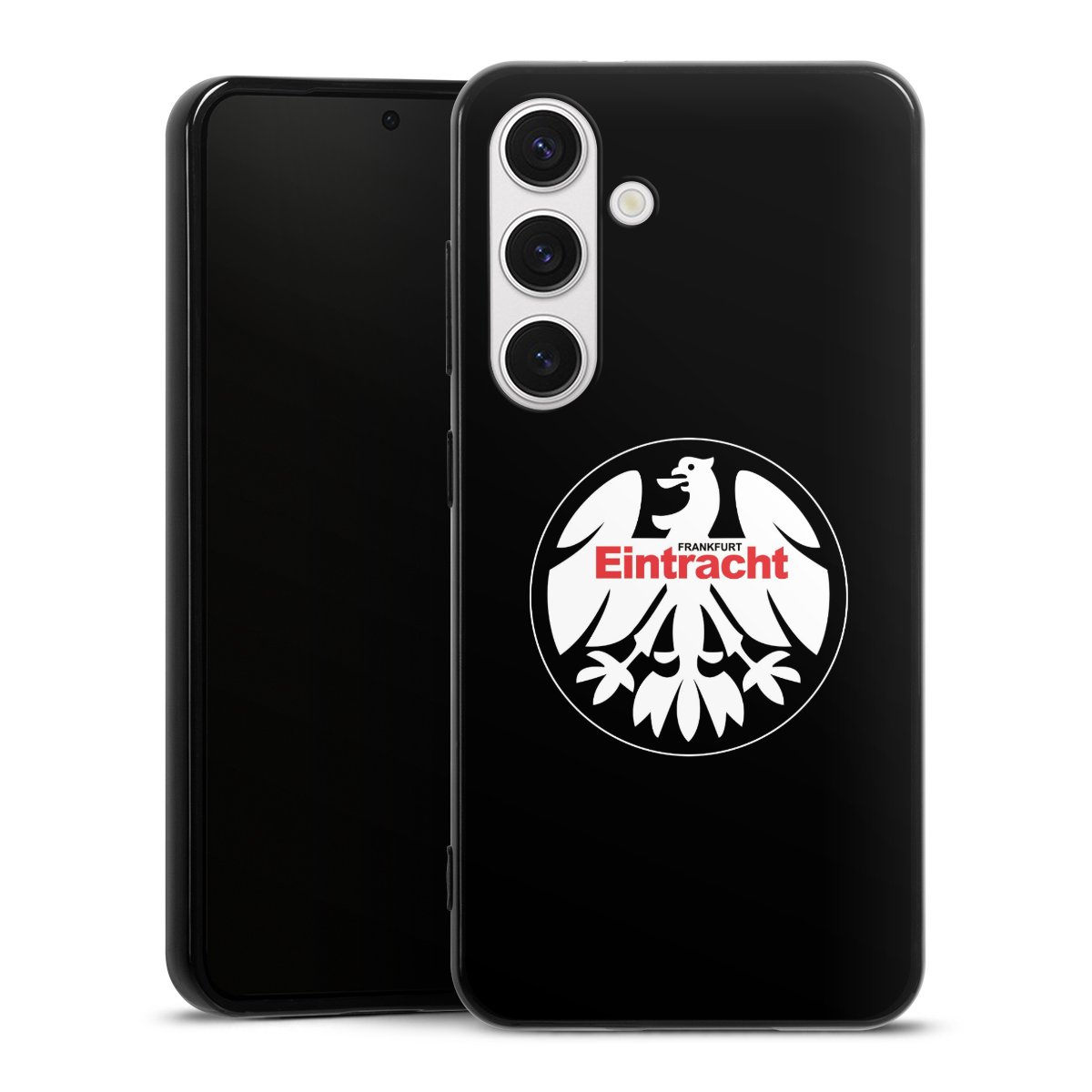 Galaxy S24 Handy Silikon Hülle Case schwarz Handyhülle Official Licensed Product Eintracht Frankfurt Sge