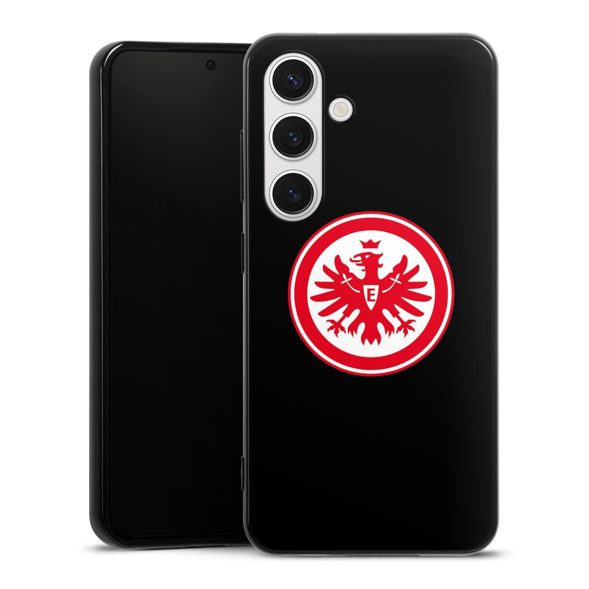 Galaxy S24 Handy Silikon Hülle Case schwarz Handyhülle Eintracht Frankfurt Sge Eagle