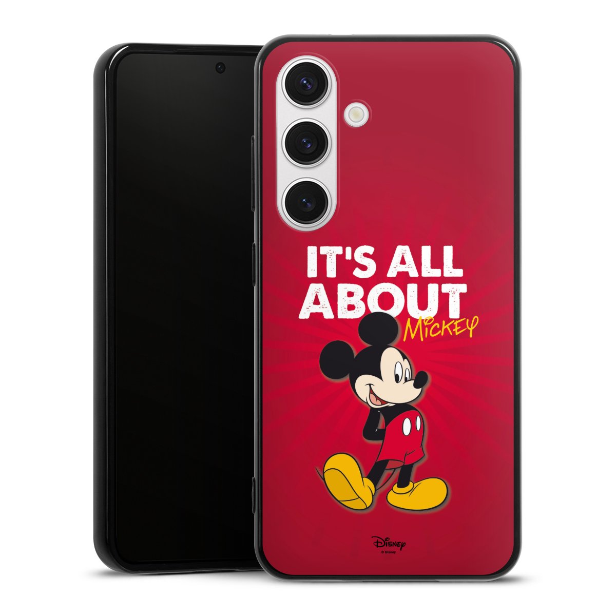 Galaxy S24 Handy Silikon Hülle Case schwarz Handyhülle Mouse Disney Official Licensed Product