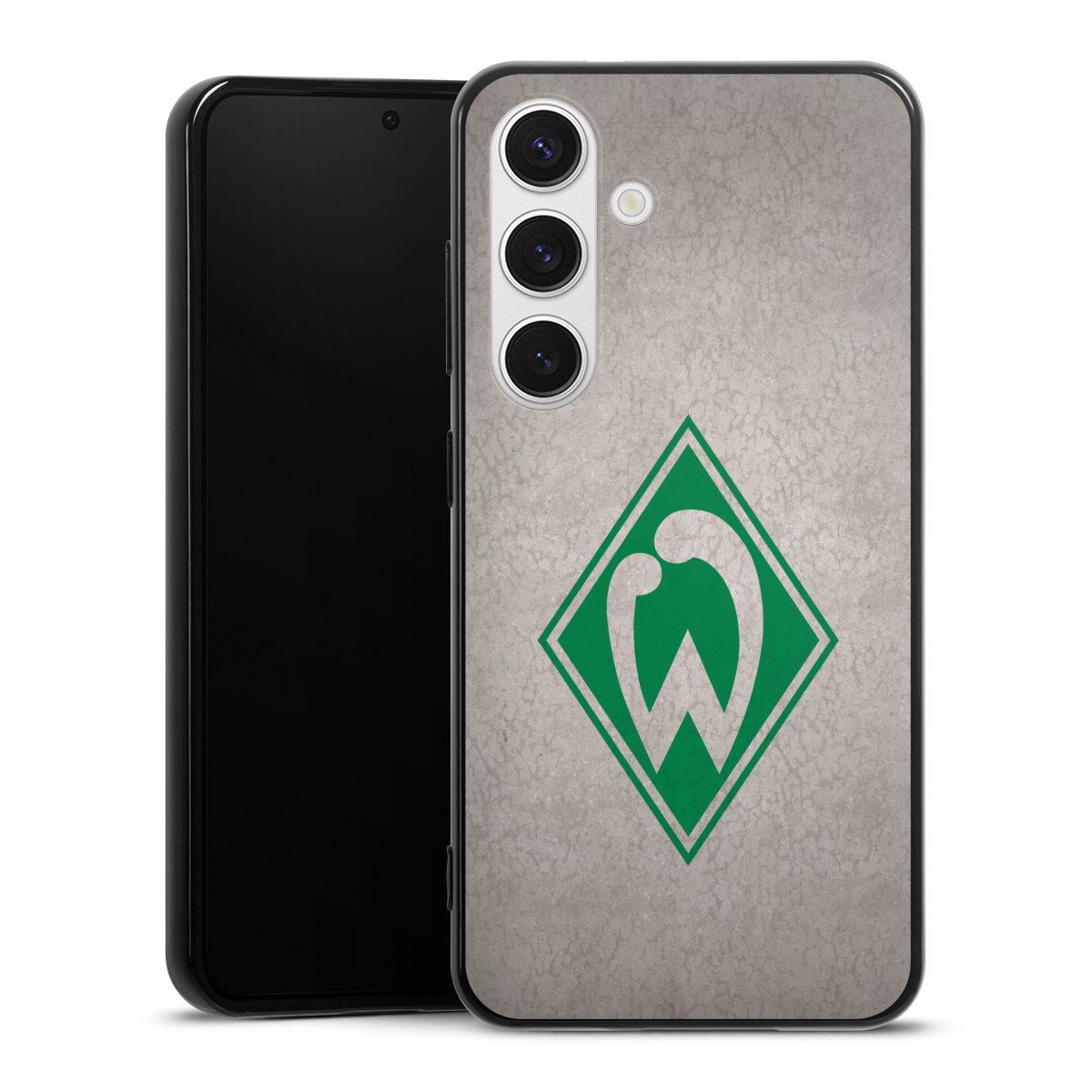 Galaxy S24 Handy Silikon Hülle Case schwarz Handyhülle Sv Werder Bremen Concrete Official Licensed Product