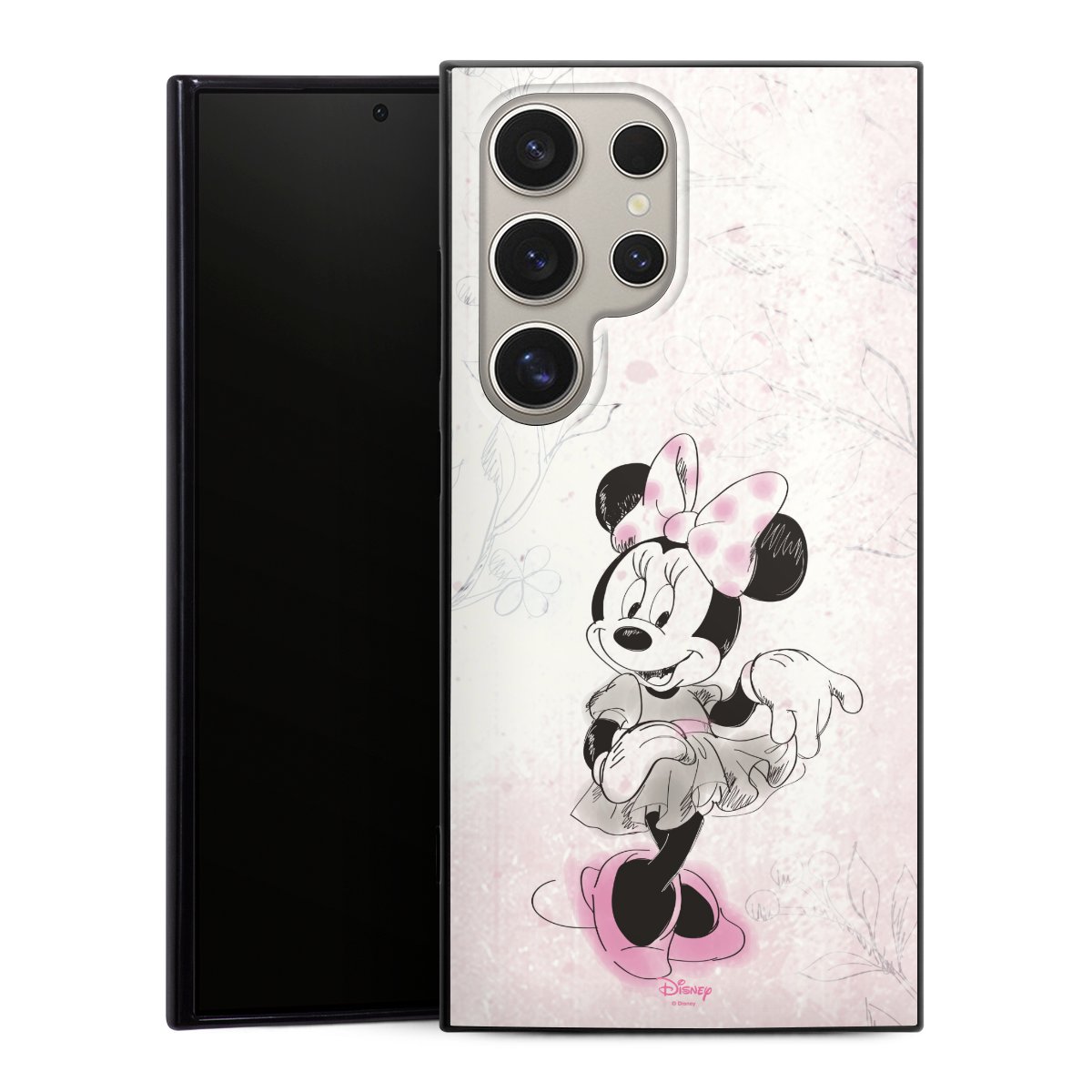 Galaxy S24 Ultra Handy Silikon Hülle Case schwarz Handyhülle Disney Minnie Mouse Vintage