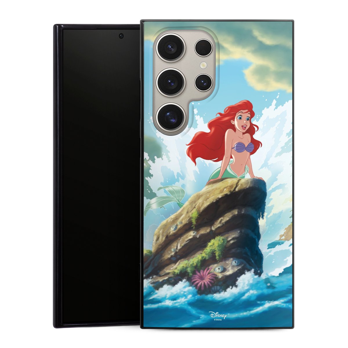 Galaxy S24 Ultra Handy Silikon Hülle Case schwarz Handyhülle Mermaid Arielle Die Meerjungfrau Official Licensed Product