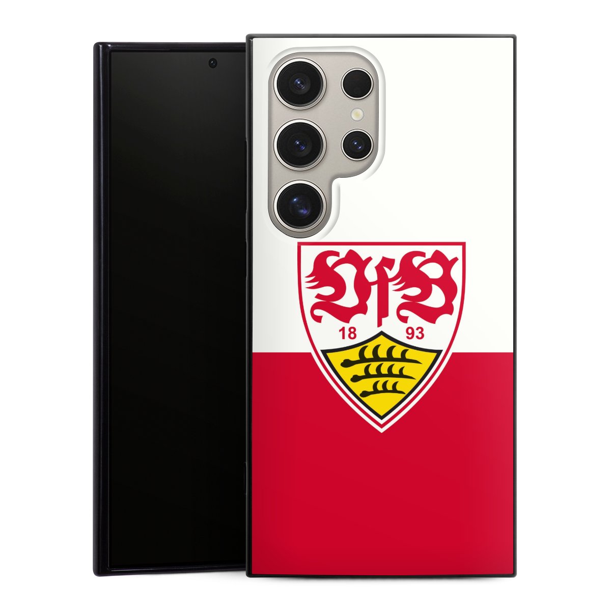 Galaxy S24 Ultra Handy Silikon Hülle Case schwarz Handyhülle Official Licensed Product Logo Vfb Stuttgart