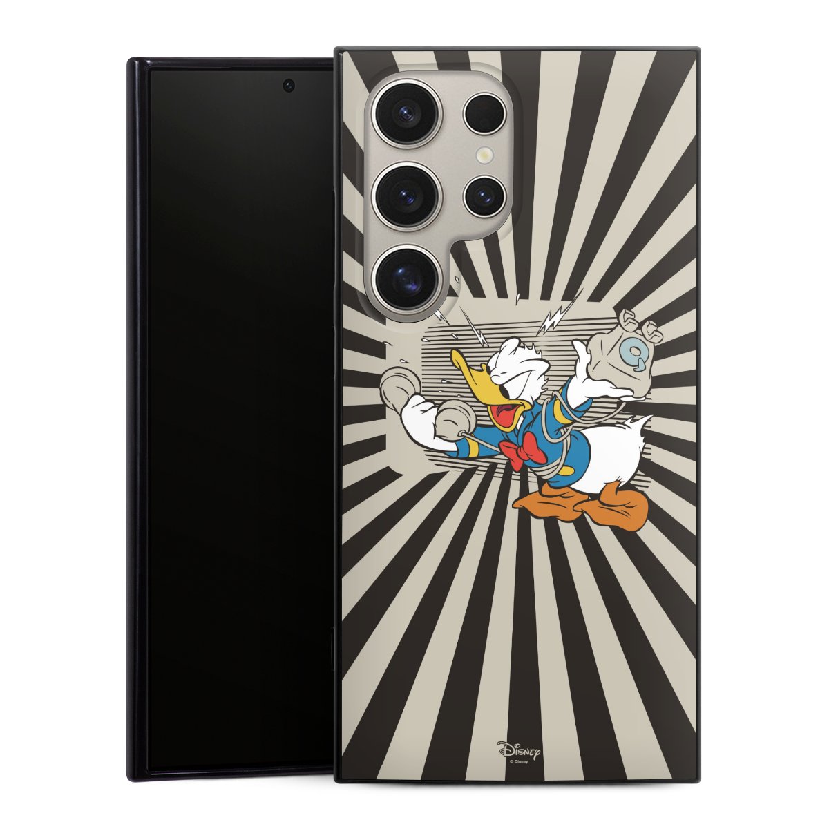 Galaxy S24 Ultra Handy Silikon Hülle Case schwarz Handyhülle Donald Duck Disney Official Licensed Product