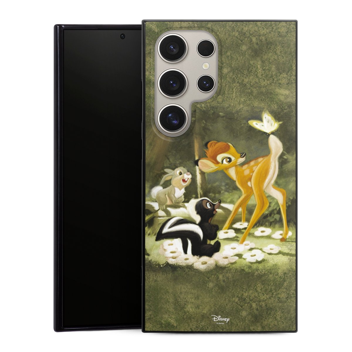 Galaxy S24 Ultra Handy Silikon Hülle Case schwarz Handyhülle Disney Official Licensed Product Bambi