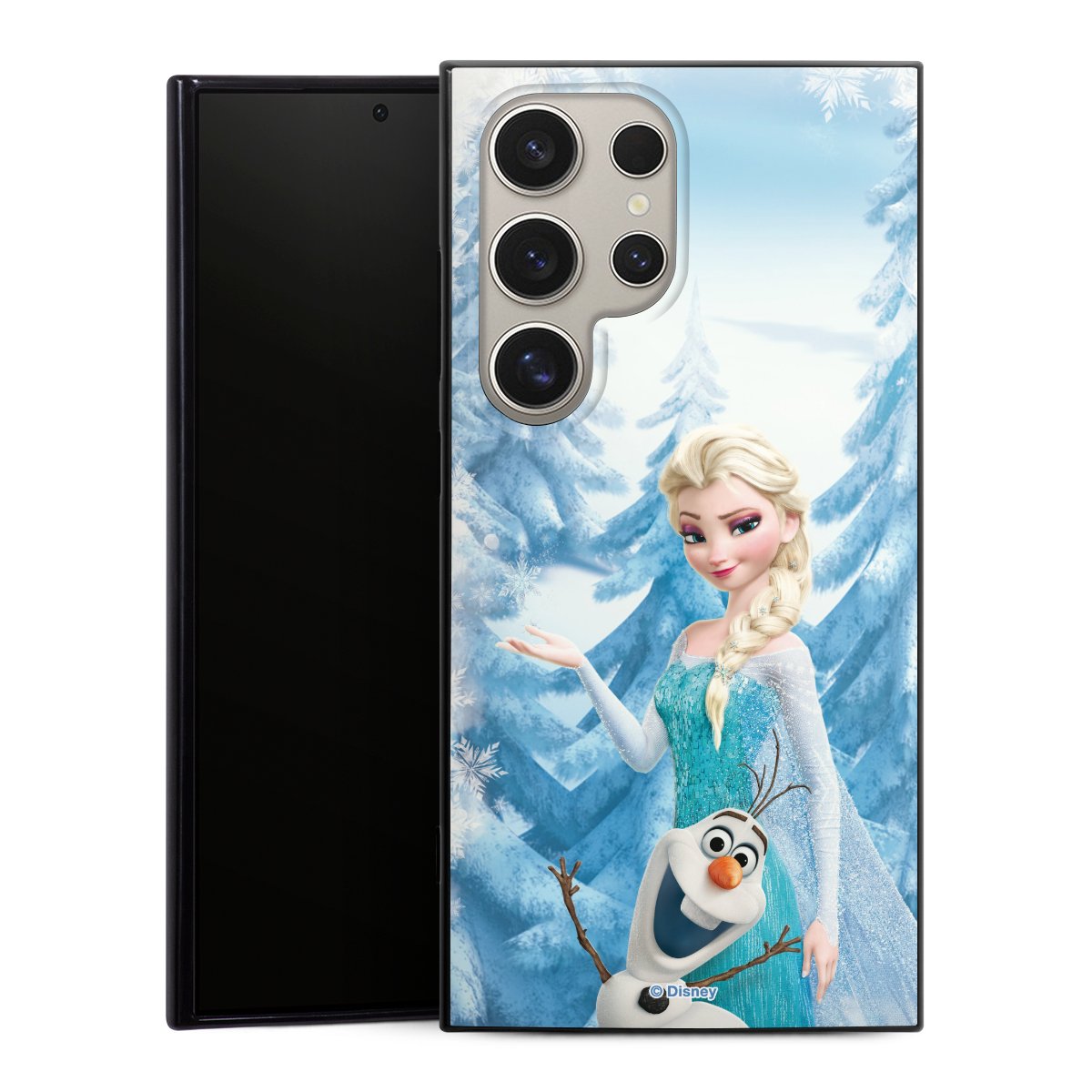 Galaxy S24 Ultra Handy Silikon Hülle Case schwarz Handyhülle Official Licensed Product Frozen Elsa Disney