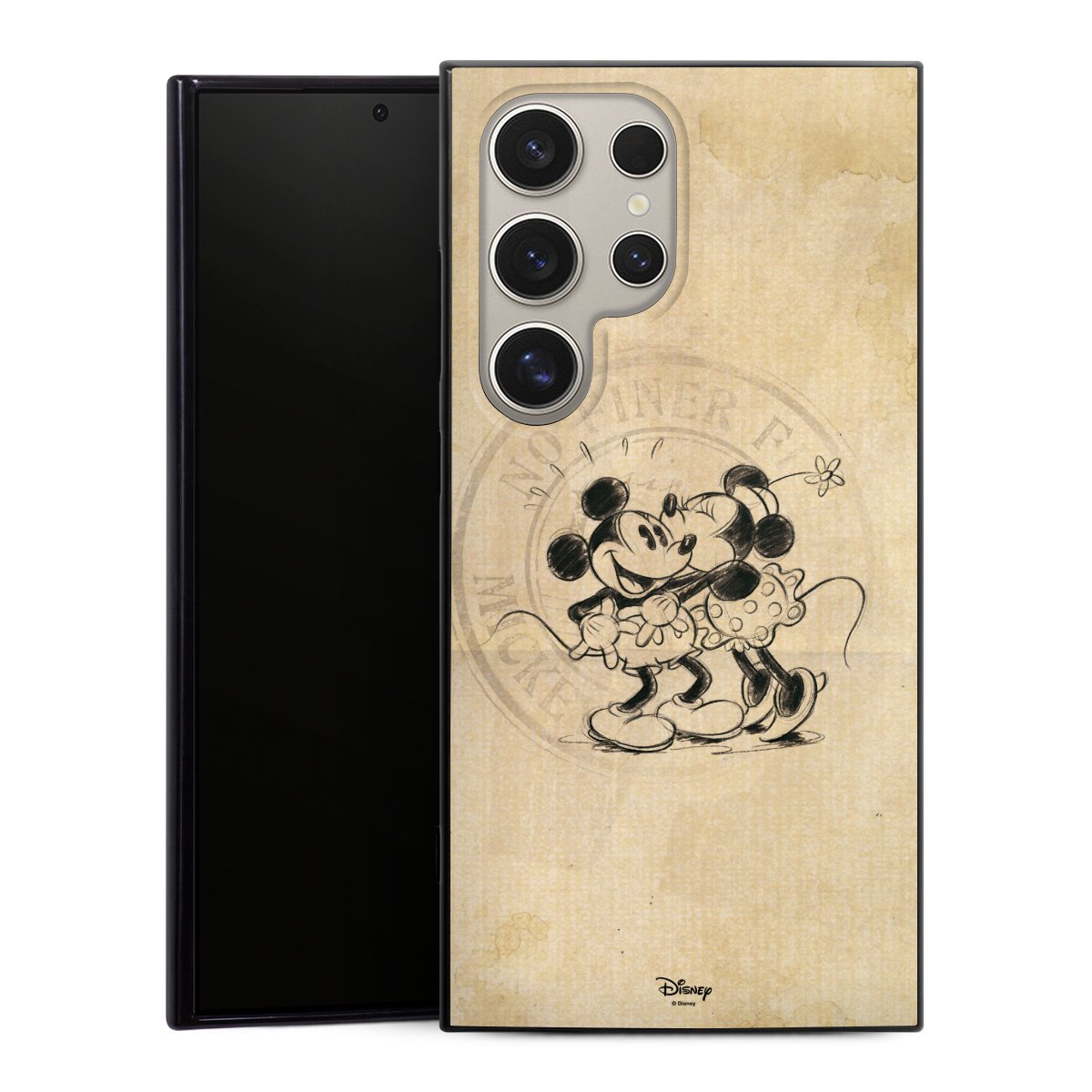 Galaxy S24 Ultra Handy Silikon Hülle Case schwarz Handyhülle Mickey Mouse Vintage Minnie Mouse