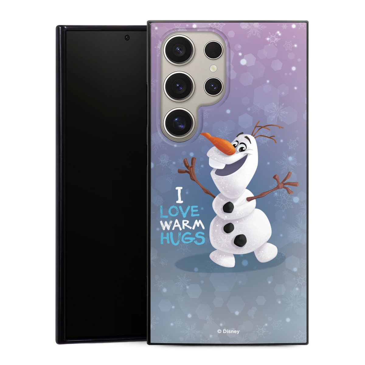 Galaxy S24 Ultra Handy Silikon Hülle Case schwarz Handyhülle Frozen Frozen Olaf Official Licensed Product