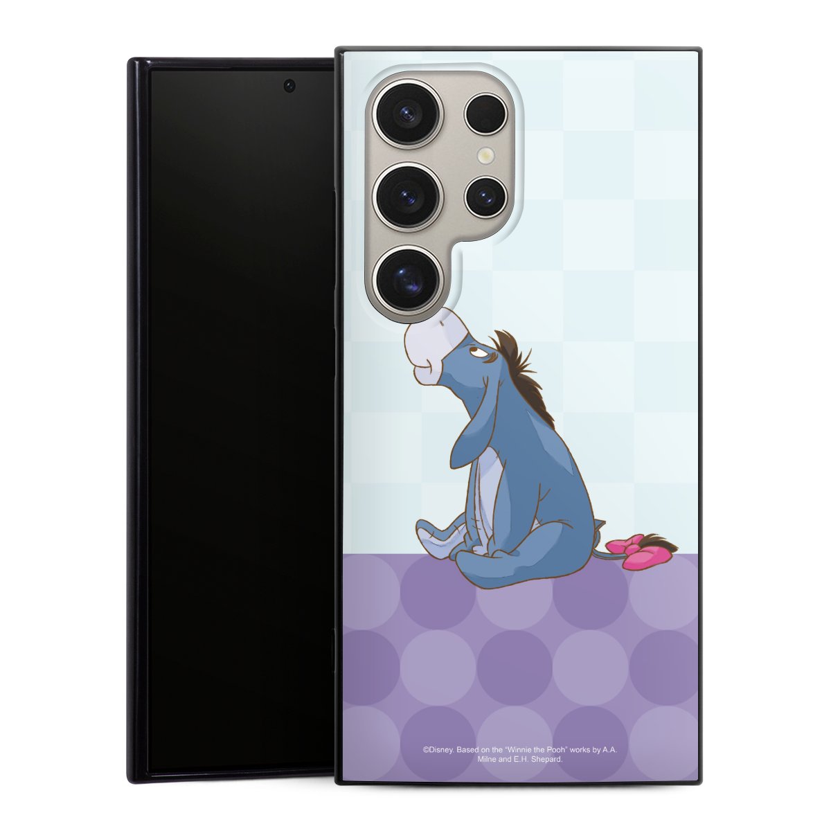 Galaxy S24 Ultra Handy Silikon Hülle Case schwarz Handyhülle Disney Donkey Winnie The Pooh