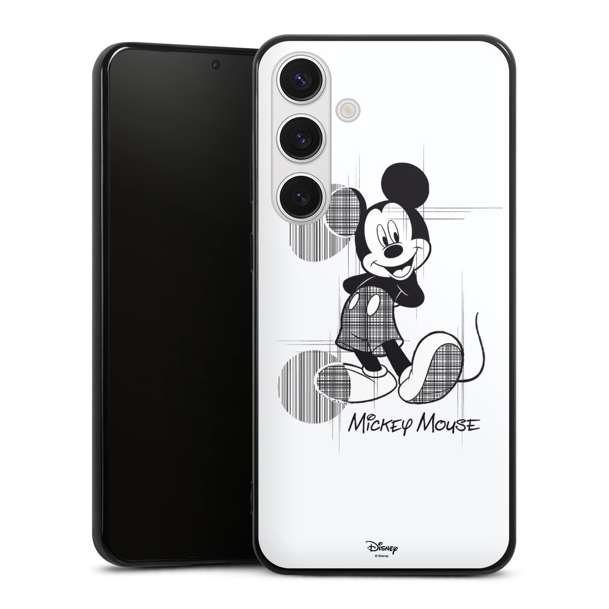 Galaxy S24+ Handy Silikon Hülle Case schwarz Handyhülle Disney Official Licensed Product Mickey Mouse