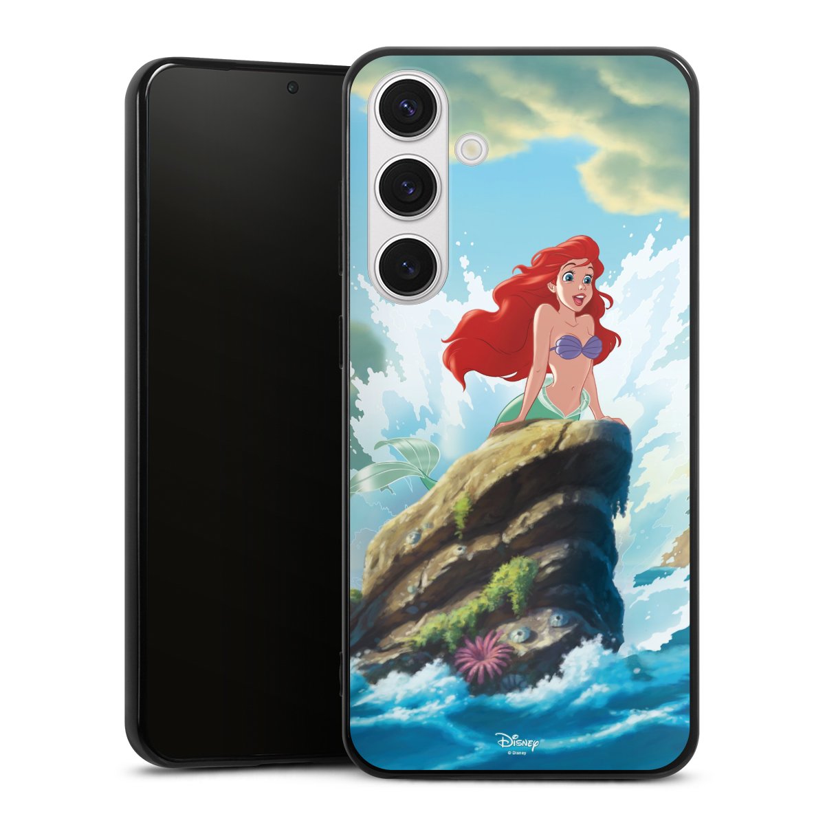 Galaxy S24+ Handy Silikon Hülle Case schwarz Handyhülle Mermaid Arielle Die Meerjungfrau Official Licensed Product