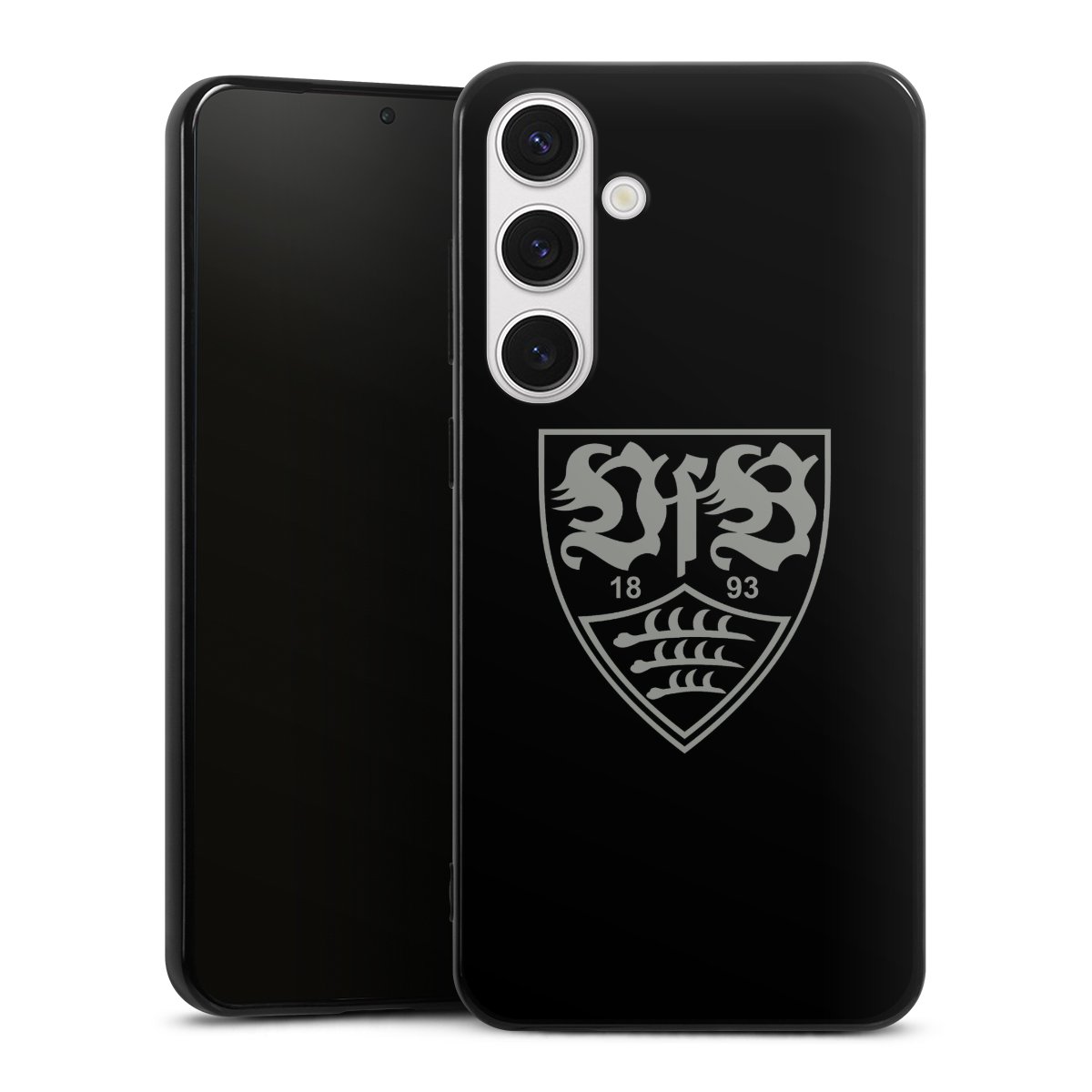 Galaxy S24+ Handy Silikon Hülle Case schwarz Handyhülle Official Licensed Product Vfb Stuttgart