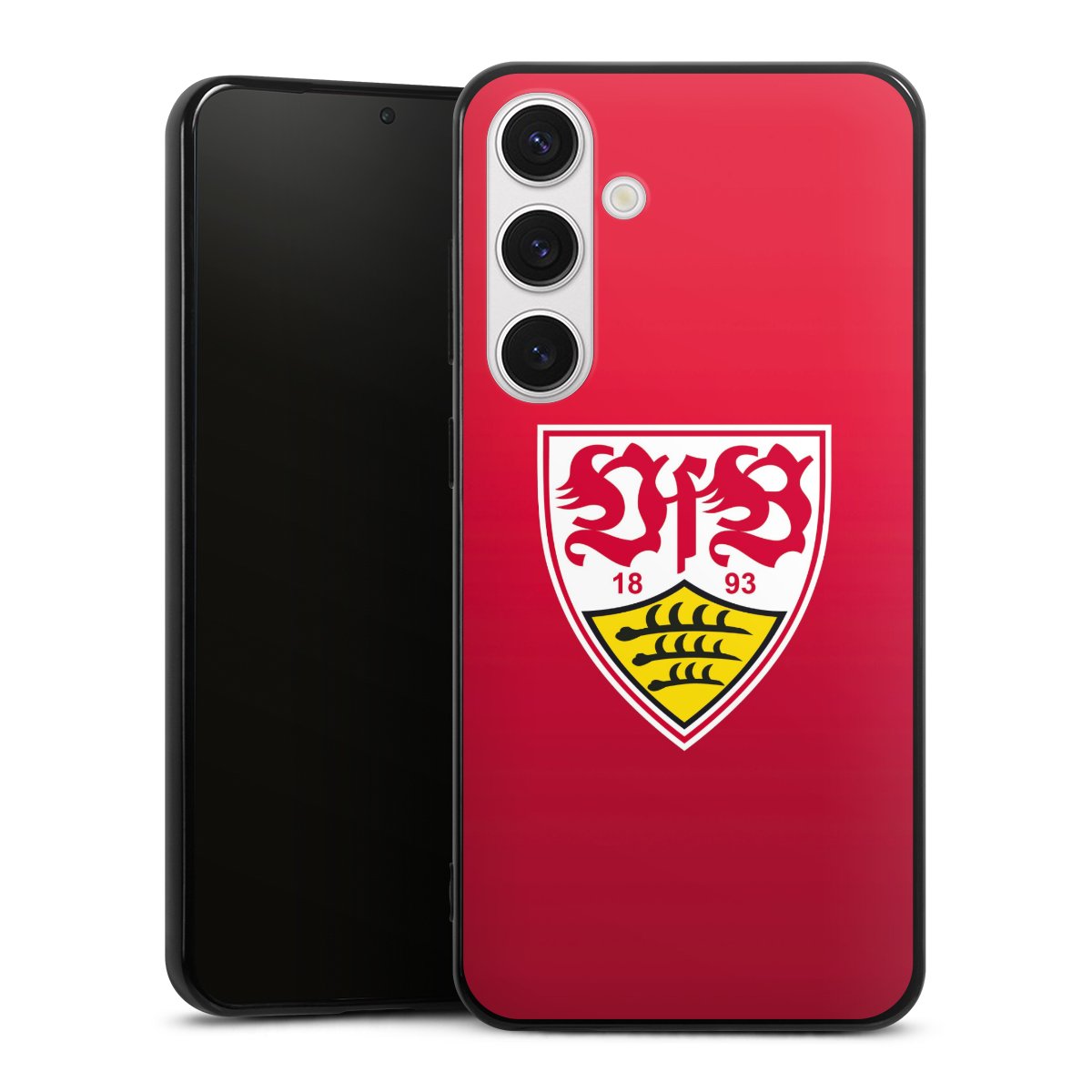 Galaxy S24+ Handy Silikon Hülle Case schwarz Handyhülle Official Licensed Product Vfb Stuttgart