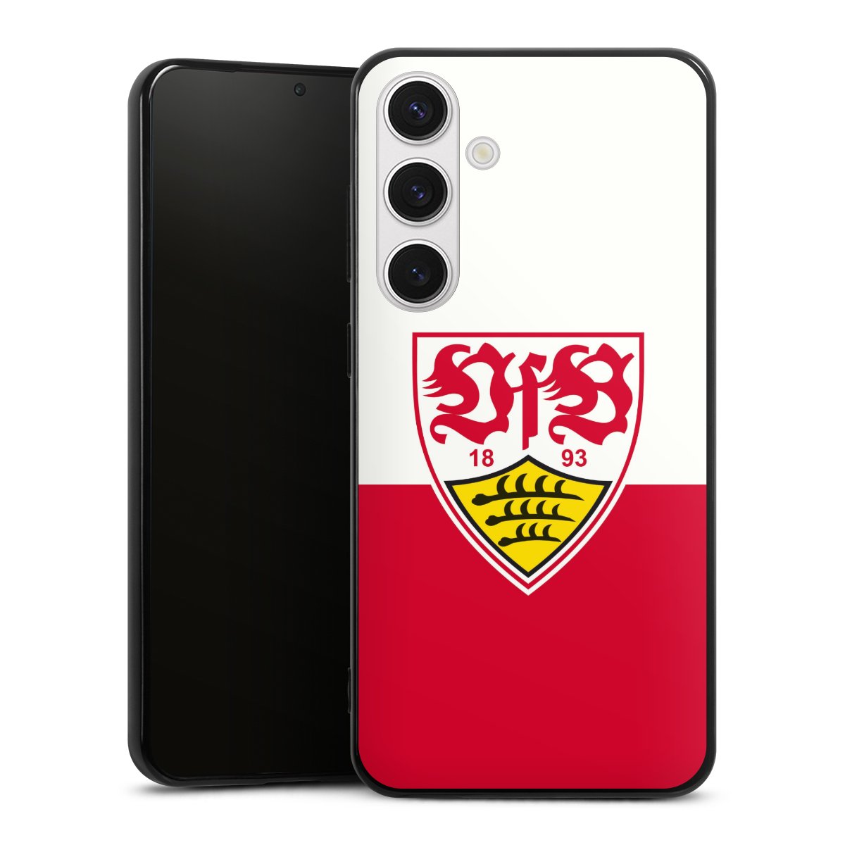 Galaxy S24+ Handy Silikon Hülle Case schwarz Handyhülle Official Licensed Product Logo Vfb Stuttgart