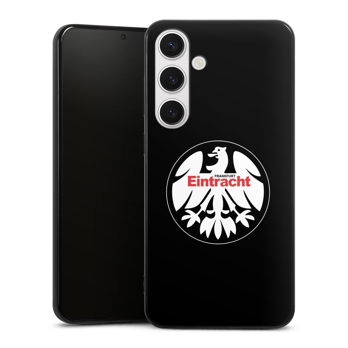 Galaxy S24+ Handy Silikon Hülle Case schwarz Handyhülle Official Licensed Product Eintracht Frankfurt Sge