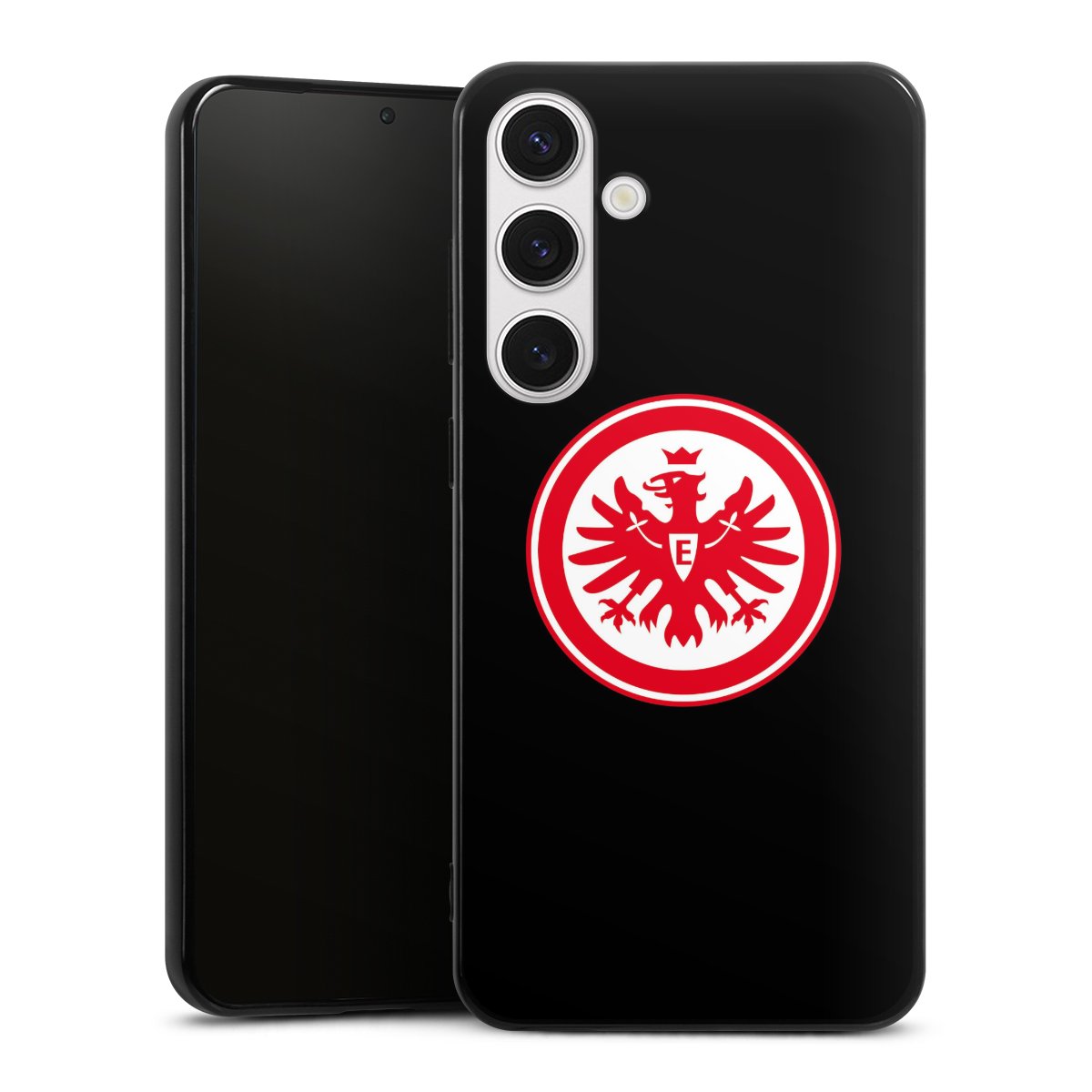 Galaxy S24+ Handy Silikon Hülle Case schwarz Handyhülle Eintracht Frankfurt Sge Eagle