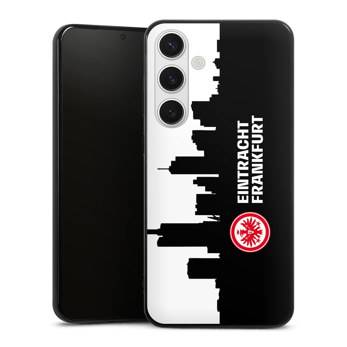 Galaxy S24+ Handy Silikon Hülle Case schwarz Handyhülle Sge Eintracht Frankfurt Official Licensed Product