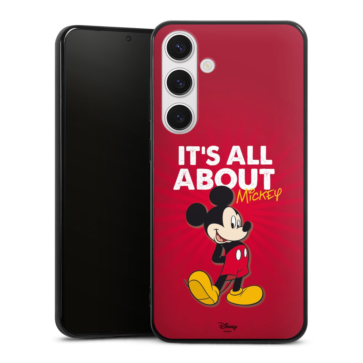 Galaxy S24+ Handy Silikon Hülle Case schwarz Handyhülle Mouse Disney Official Licensed Product