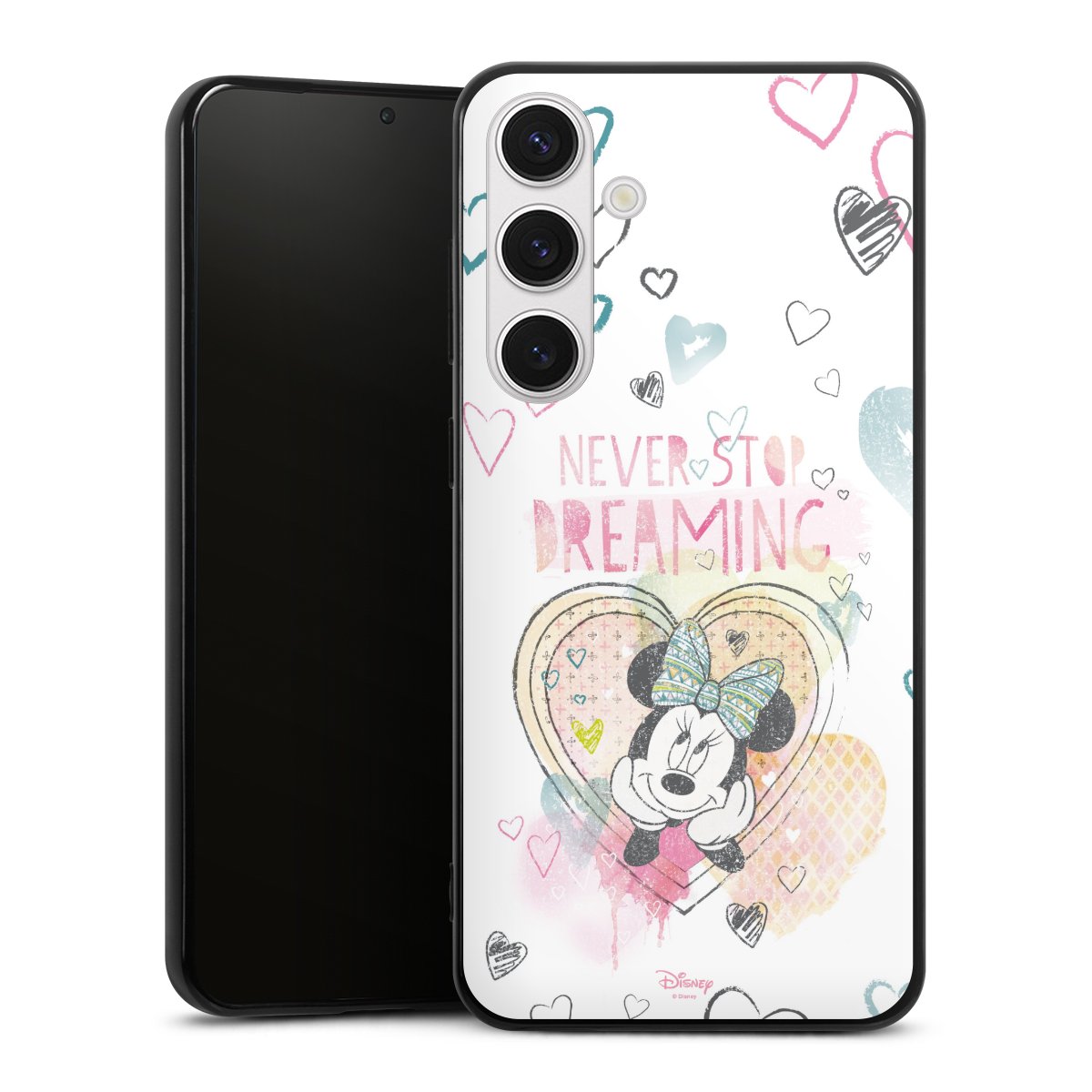 Galaxy S24+ Handy Silikon Hülle Case schwarz Handyhülle Disney Official Licensed Product Minnie Mouse