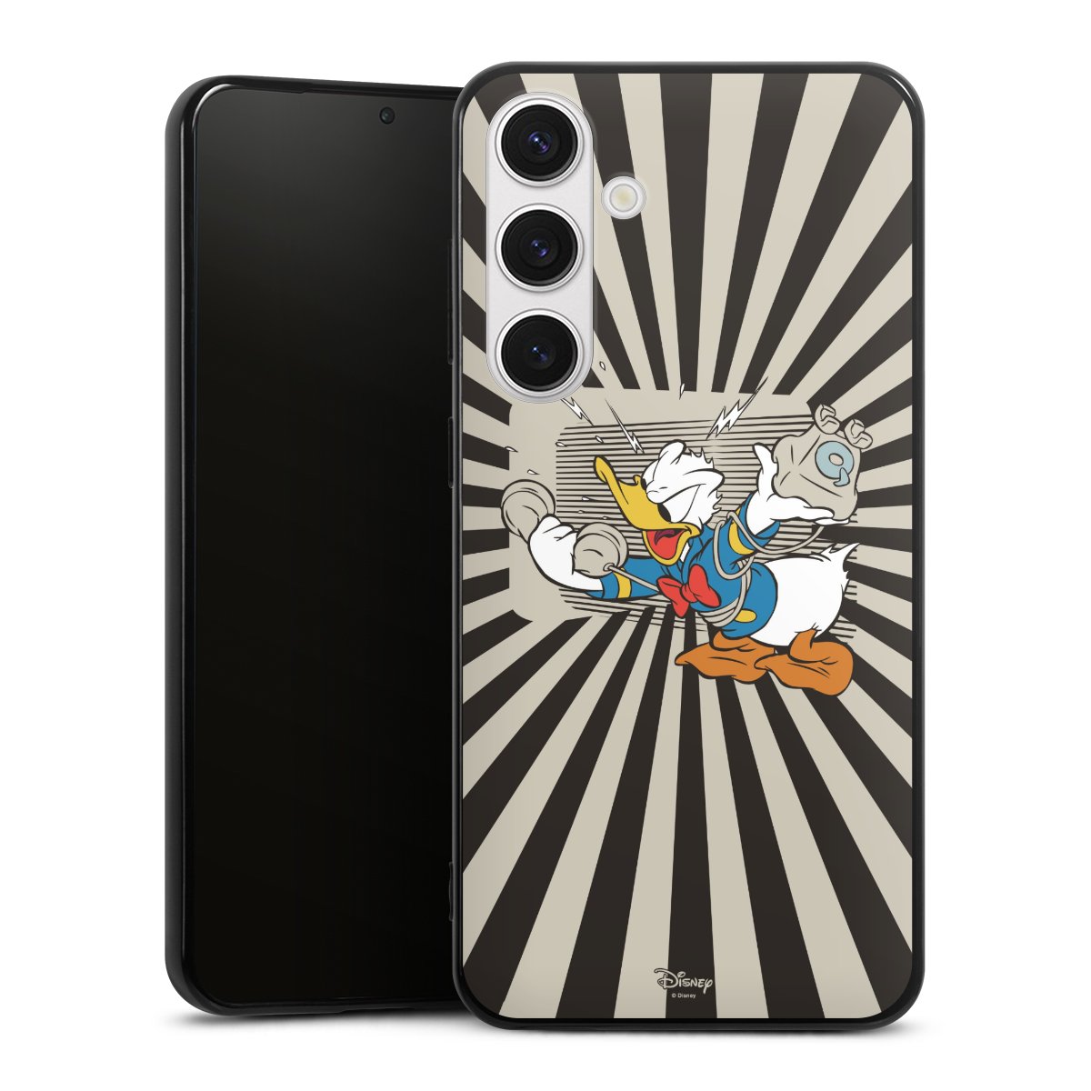 Galaxy S24+ Handy Silikon Hülle Case schwarz Handyhülle Donald Duck Disney Official Licensed Product