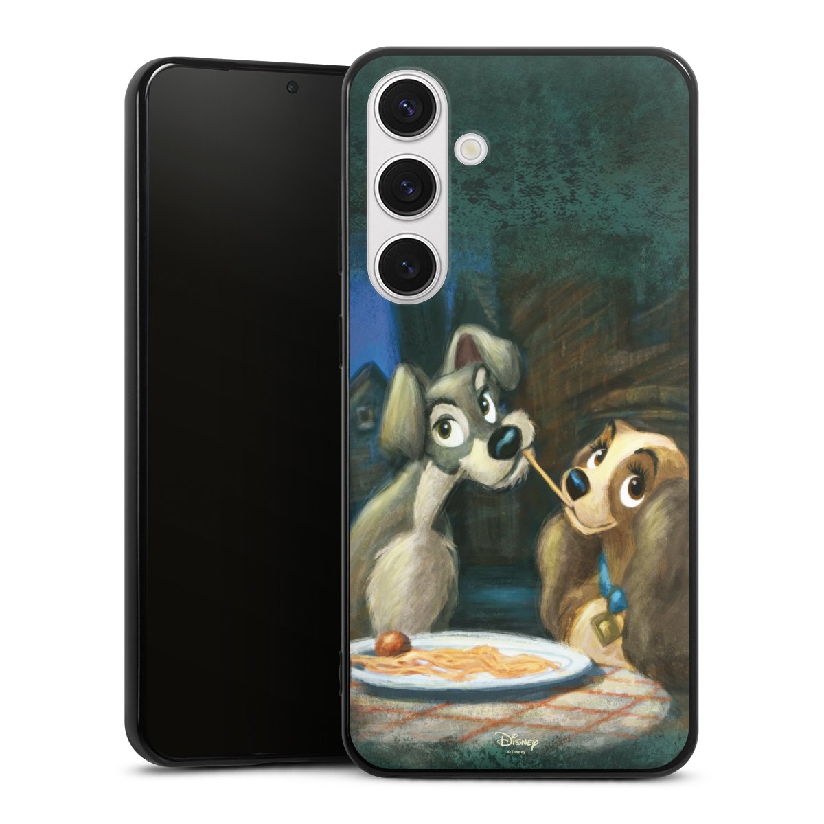 Galaxy S24+ Handy Silikon Hülle Case schwarz Handyhülle Lady And The Tramp Official Licensed Product Disney