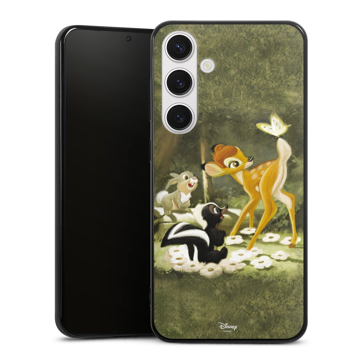 Galaxy S24+ Handy Silikon Hülle Case schwarz Handyhülle Disney Official Licensed Product Bambi