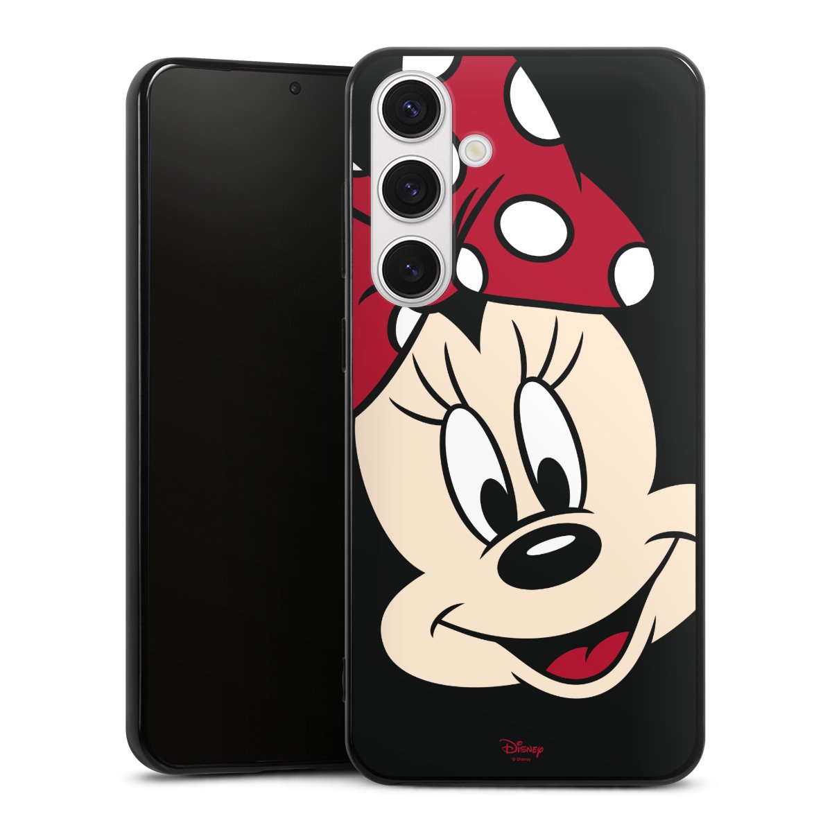 Galaxy S24+ Handy Silikon Hülle Case schwarz Handyhülle Minnie Mouse Official Licensed Product Disney