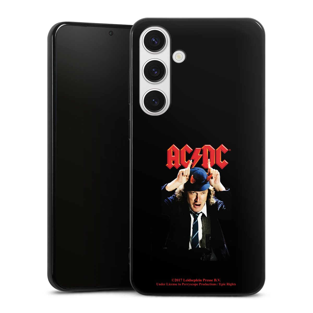 Galaxy S24+ Handy Silikon Hülle Case schwarz Handyhülle Merchandise Acdc Riverplate