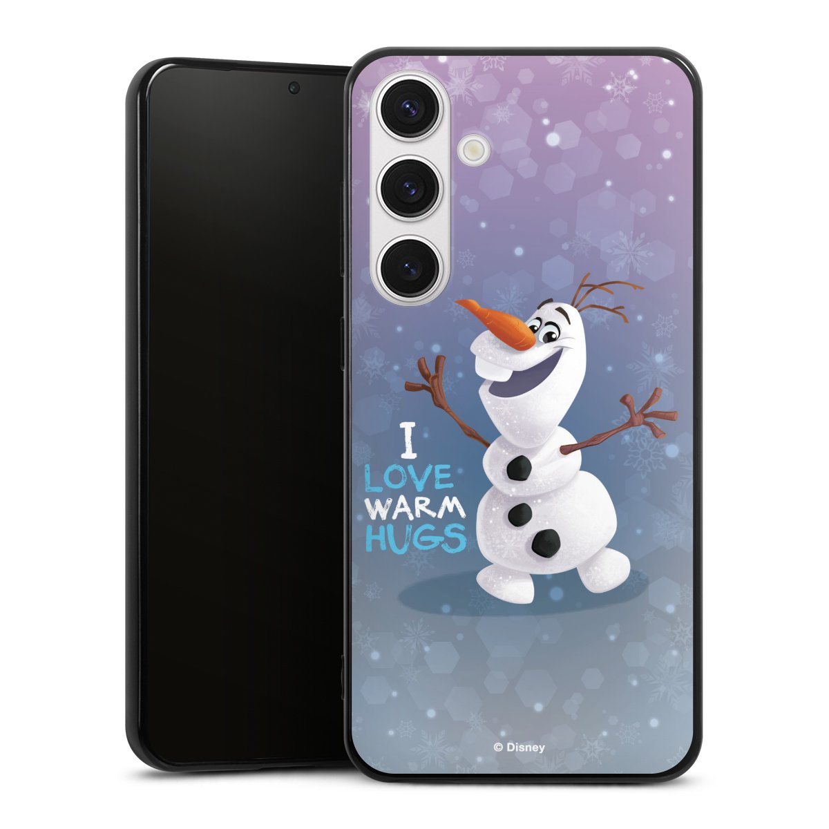 Galaxy S24+ Handy Silikon Hülle Case schwarz Handyhülle Frozen Frozen Olaf Official Licensed Product