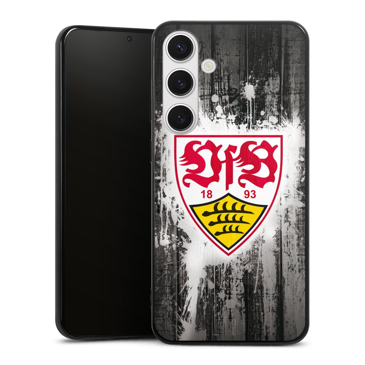 Galaxy S24+ Handy Silikon Hülle Case schwarz Handyhülle Vfb Stuttgart Official Licensed Product