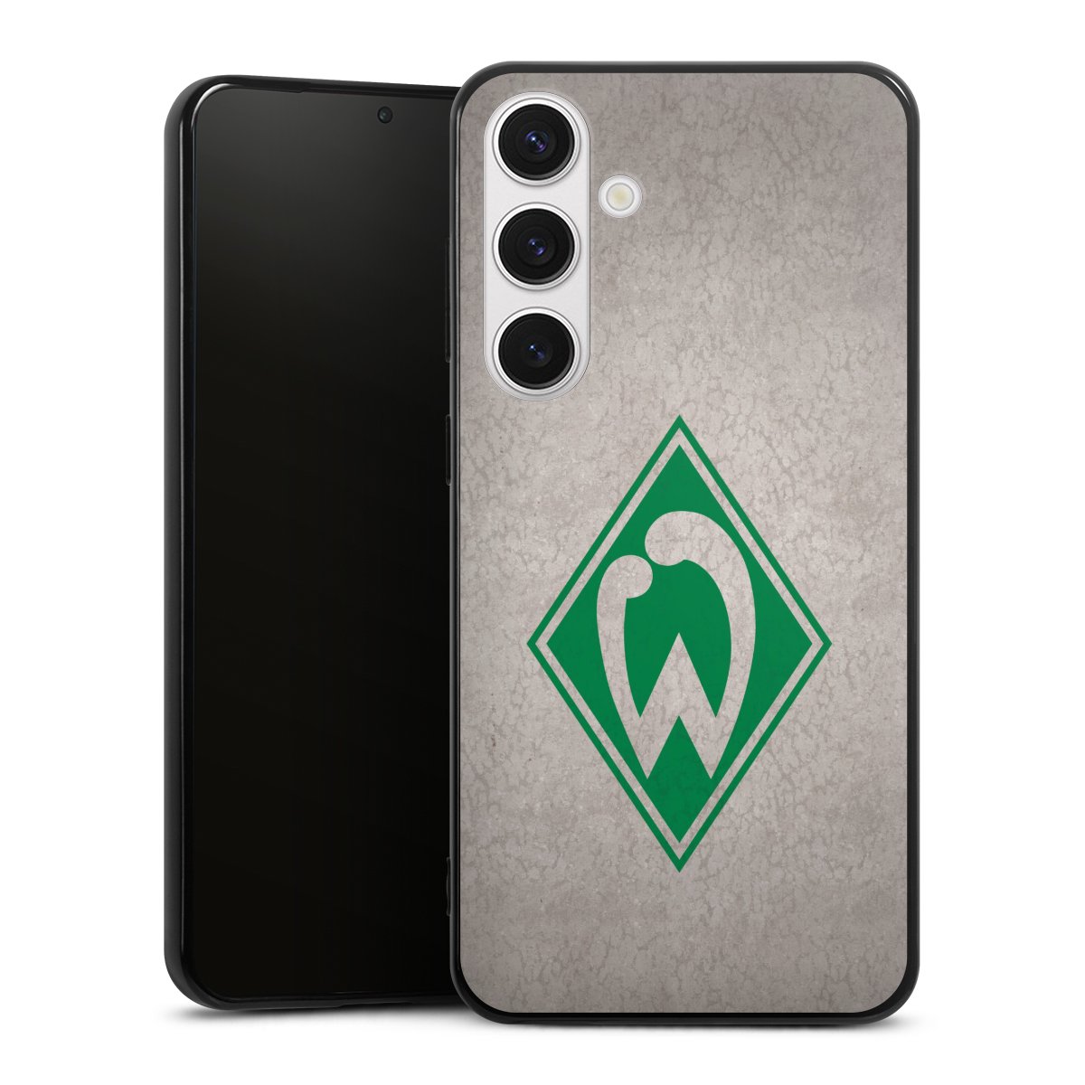 Galaxy S24+ Handy Silikon Hülle Case schwarz Handyhülle Sv Werder Bremen Concrete Official Licensed Product