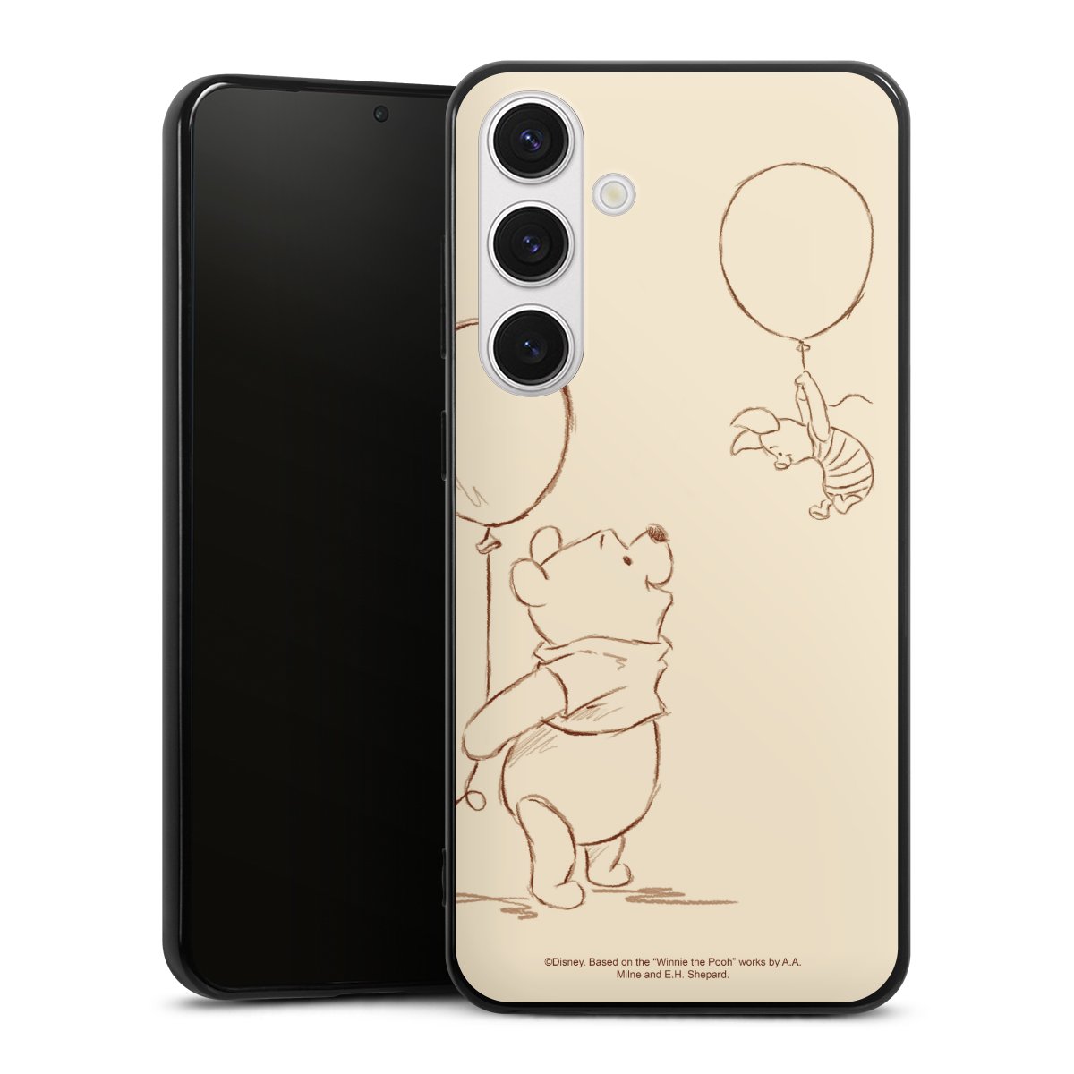 Galaxy S24+ Handy Silikon Hülle Case schwarz Handyhülle Official Licensed Product Winnie The Pooh Disney