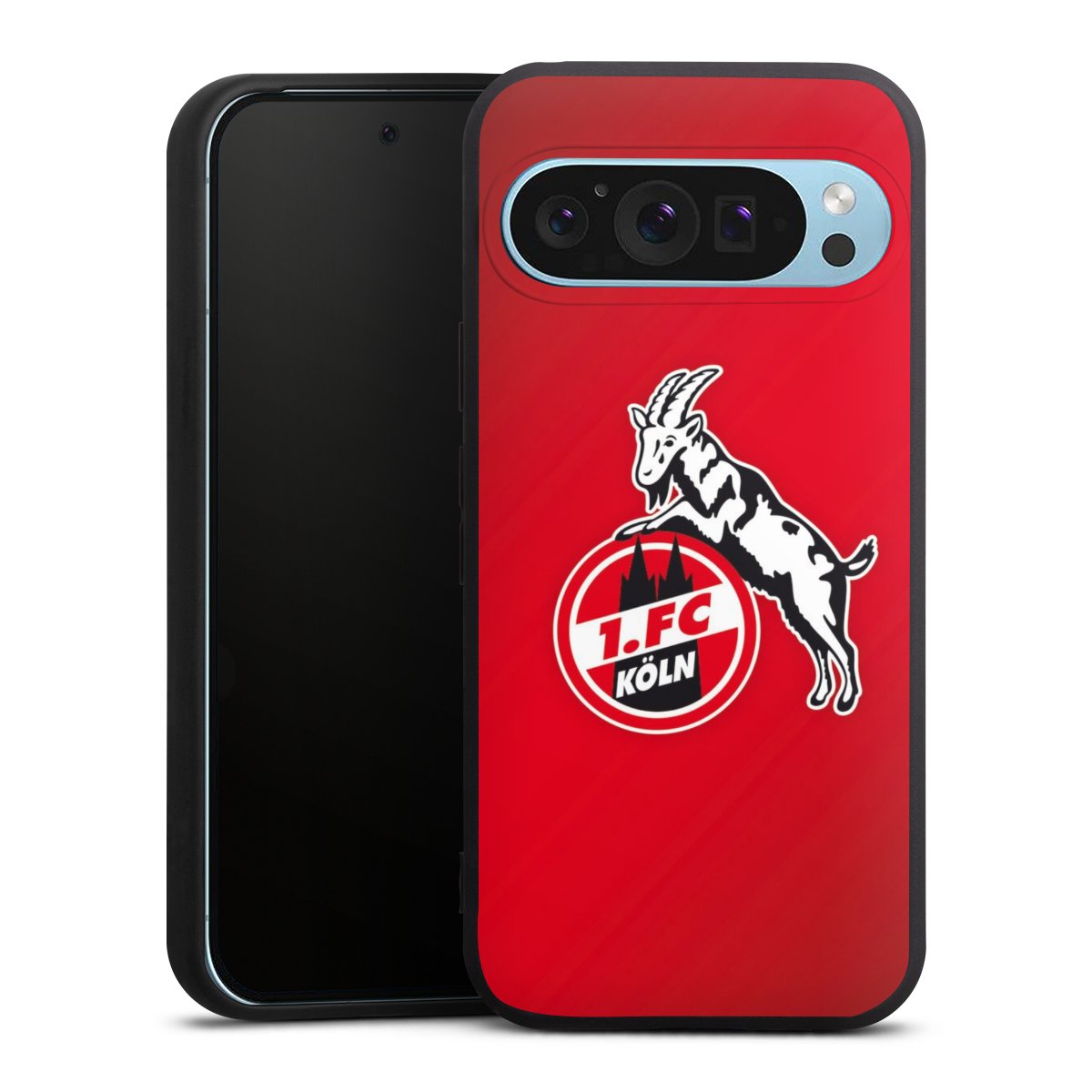 Google Pixel 9 Pro Handy Premium Silikon Hülle Handyhülle schwarz Case Official Licensed Product Effzeh 1. Fc Köln Silikon Premium Case