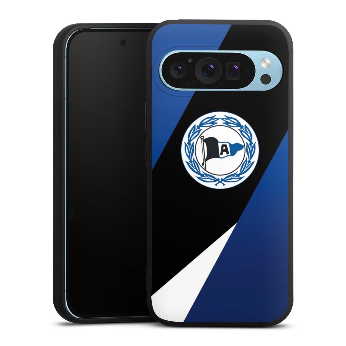 Google Pixel 9 Pro Handy Premium Silikon Hülle Handyhülle schwarz Case Official Licensed Product Arminia Bielefeld Dsc Silikon Premium Case