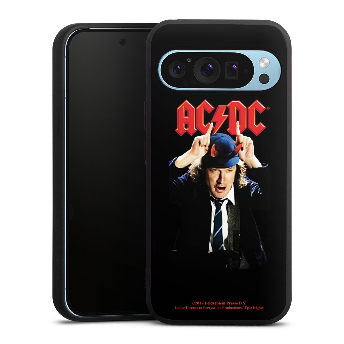 Google Pixel 9 Pro Handy Premium Silikon Hülle Handyhülle schwarz Case Merchandise Acdc Riverplate Silikon Premium Case