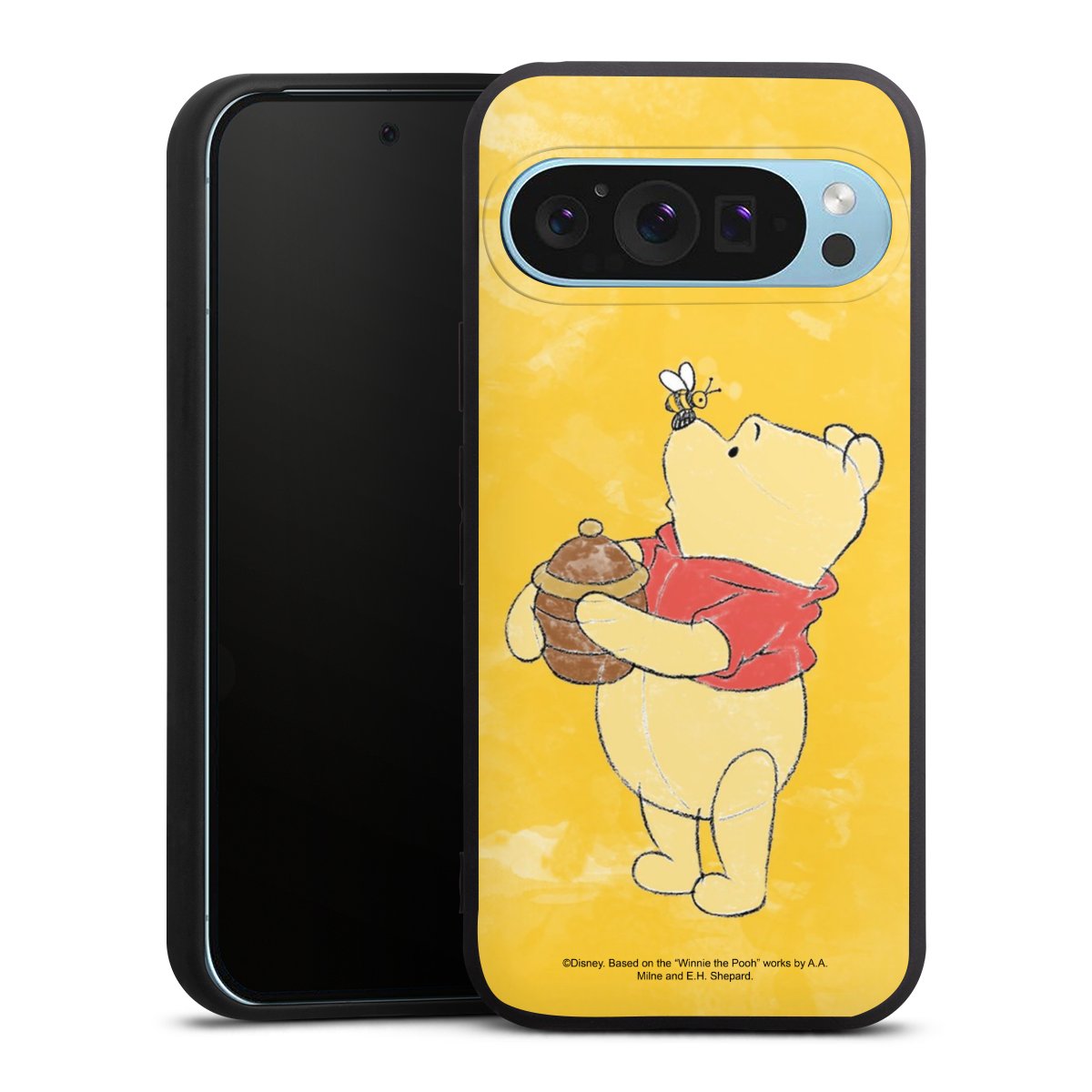 Google Pixel 9 Pro Handy Premium Silikon Hülle Handyhülle schwarz Case Official Licensed Product Winnie The Pooh Disney Silikon Premium Case