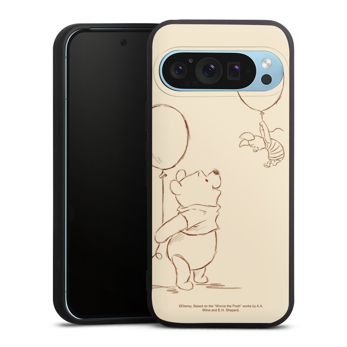 Google Pixel 9 Pro Handy Premium Silikon Hülle Handyhülle schwarz Case Official Licensed Product Winnie The Pooh Disney Silikon Premium Case