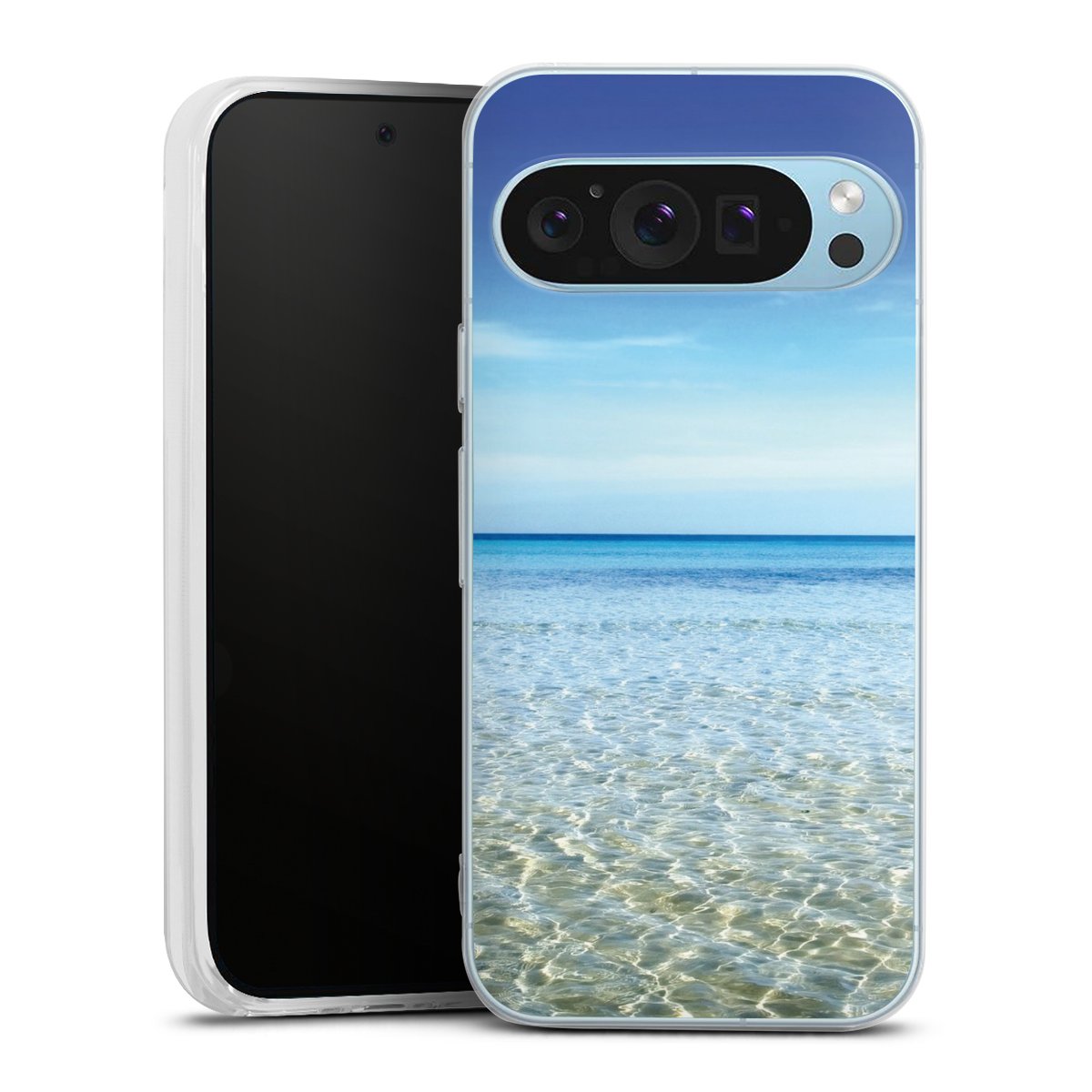 Google Pixel 9 Handy Silikon Hülle Case transparent Handyhülle Urlaub Sky Ocean Silikon Case