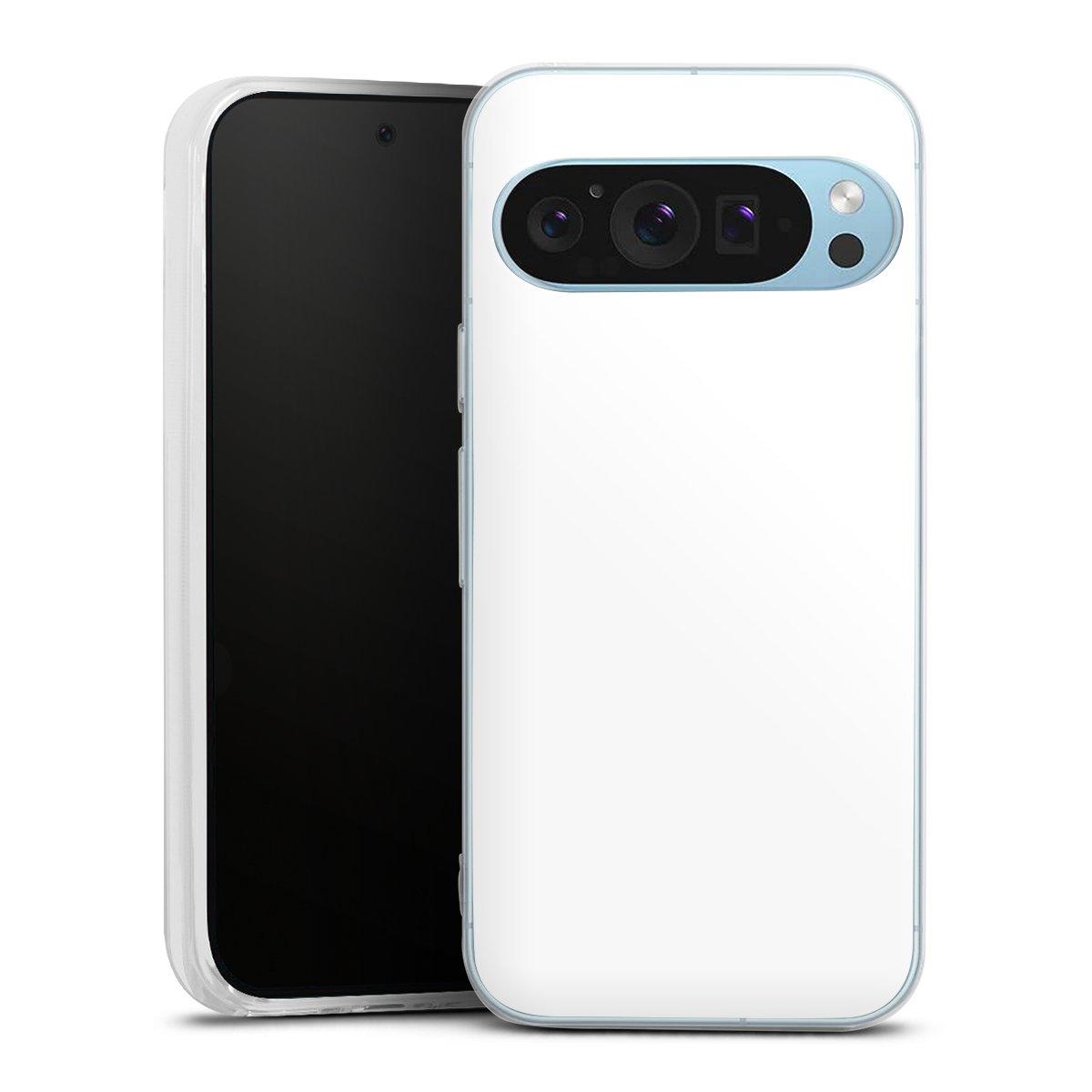 Google Pixel 9 Handy Silikon Hülle Case transparent Handyhülle Unicoloured Colour White Silikon Case