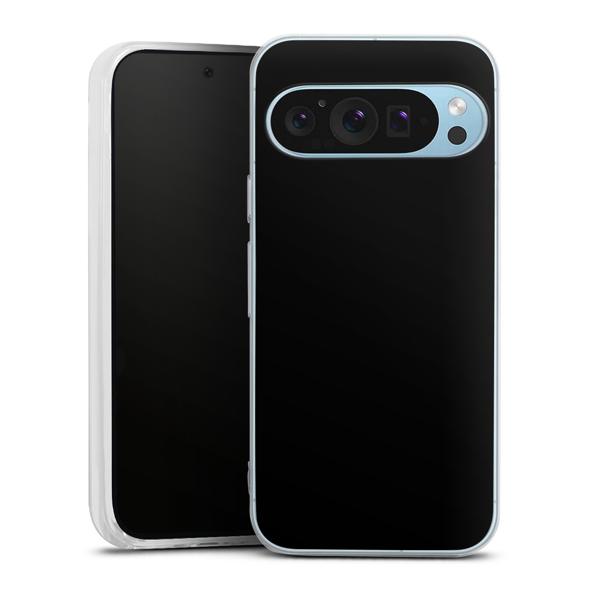 Google Pixel 9 Handy Silikon Hülle Case transparent Handyhülle Black Colour Unicoloured Silikon Case