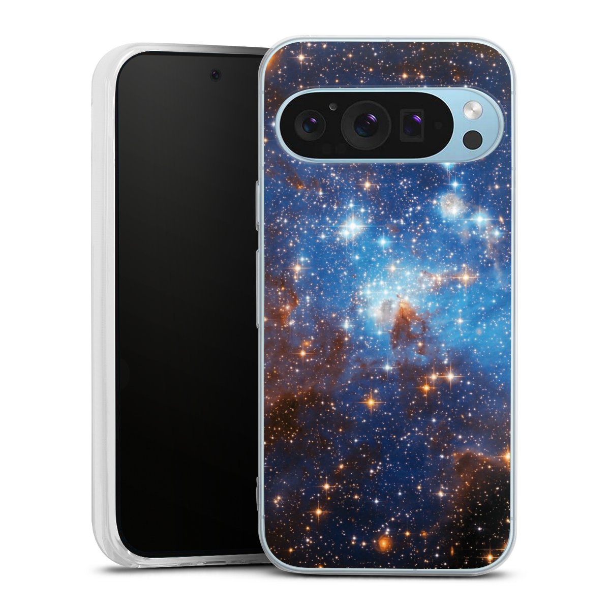 Google Pixel 9 Handy Silikon Hülle Case transparent Handyhülle Star Weltall Galaxy Silikon Case